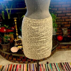 Loft leopard print skirt